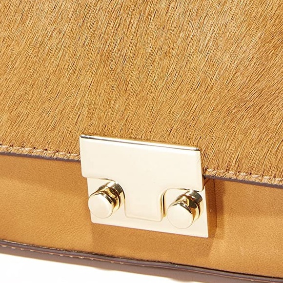 Loeffler Randall Camel Calfhair Crossbody Lock Bag - Picture 4 of 16